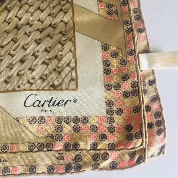 Authentic Cartier Silk Scarf - Picture 1 of 3